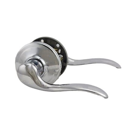 Kwikset Tustin Lever Passage Door Lock with New Chassis with 6AL Latch and RCS Strike Bright Chrome Finish 720TNL-26